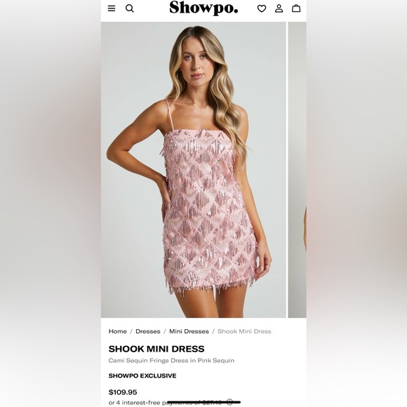 Showpo Glittering Pink Dress - Picture 1 of 7
